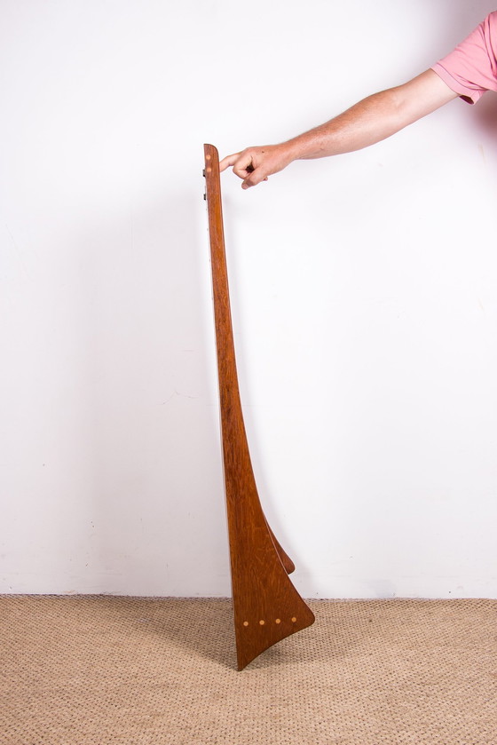 Image 1 of Grote Deense Teakhouten Wandspiegel van Pedersen & Hansen 1960.