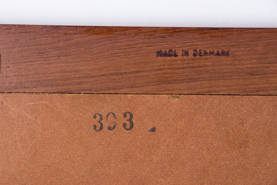 Image 1 of Grote Deense Teakhouten Wandspiegel van Pedersen & Hansen 1960.