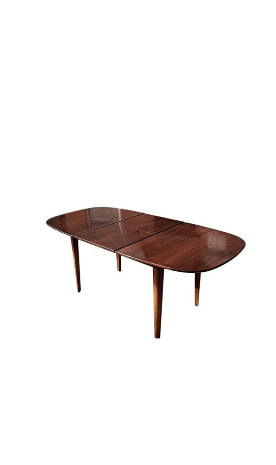 Image 1 of Uitschuifbare Vintage Hoogglans Tafel, Rijk Aan Details 