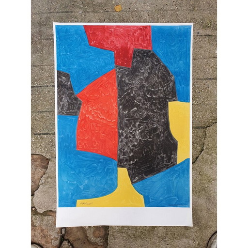 Vintage litho van Serge Poliakoff, 1965