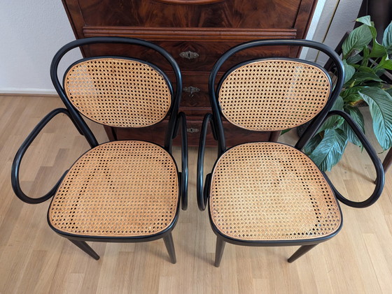 Image 1 of 2x Thonet Stoel En Kruk