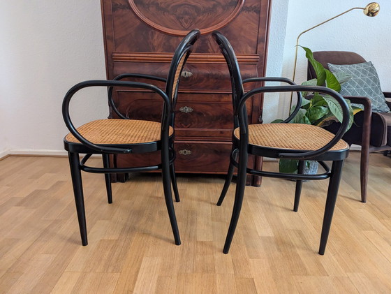 Image 1 of 2x Thonet Stoel En Kruk