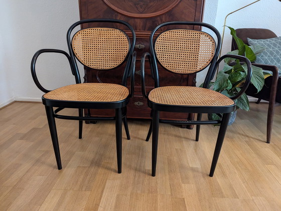 Image 1 of 2x Thonet Stoel En Kruk