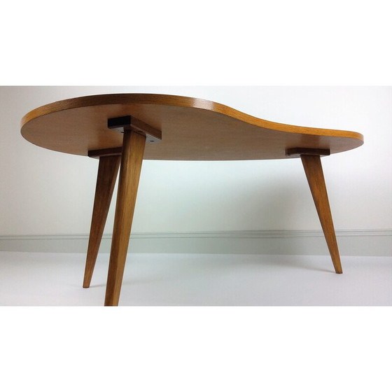 Image 1 of Vintage massief eiken salontafel, 1950