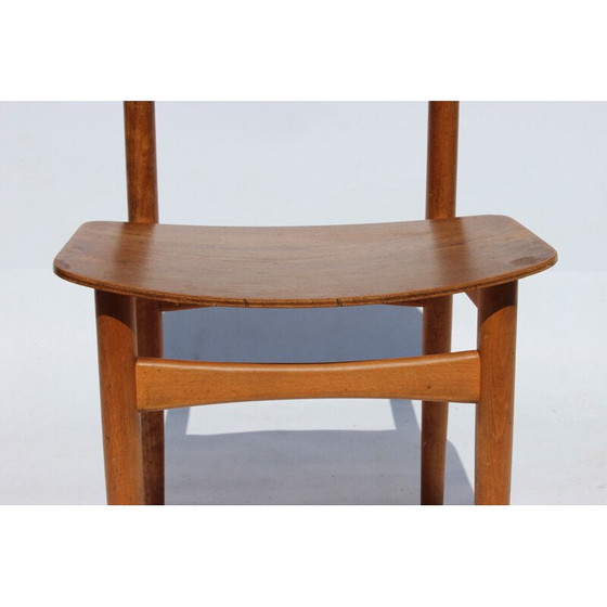 Image 1 of Set van 6 vintage eetkamerstoelen in teakhout van Borge Mogensen 1960