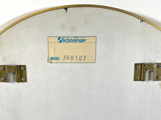 Image 1 of Schöninger Boogspiegel Met Goudkleurige Messing Lijst