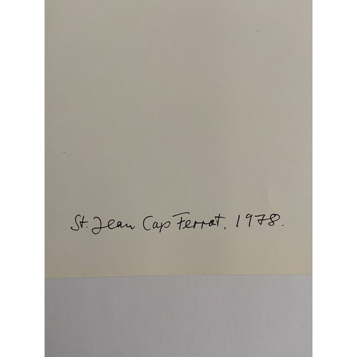 Vintage fotolithografie St Jean Cap Ferrat door Helmut Newton, 1980