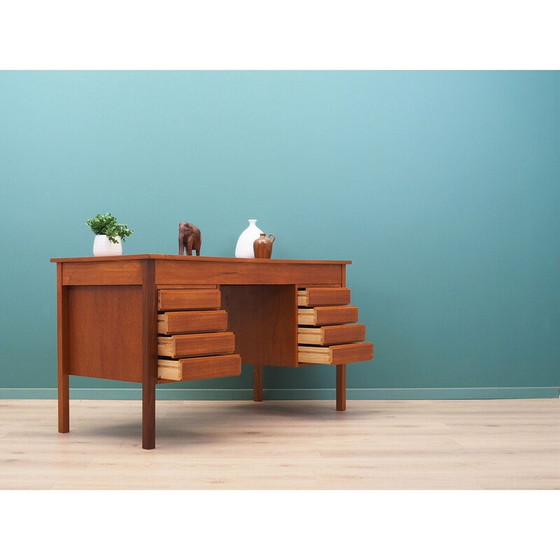 Image 1 of Vintage teakhouten bureau, Denemarken 1970