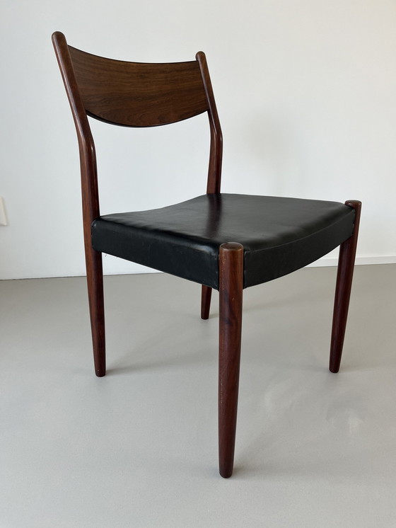 Image 1 of 4x Vintage palissander  stoelen jaren 70