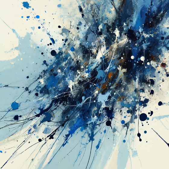 Image 1 of Jackson Pollock  ---Dripping Blue    Xl