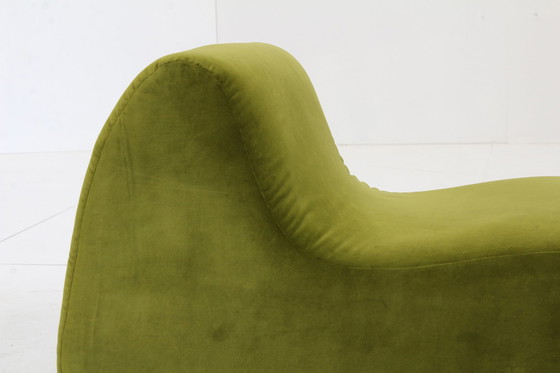 Image 1 of Vintage groen velours fauteuil Italië , 1970s