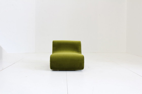 Image 1 of Vintage groen velours fauteuil Italië , 1970s