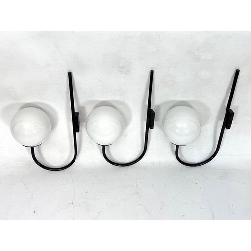 Set van 3 mid-century Italiaanse bol wandlampen, 1960