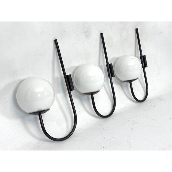 Image 1 of Set van 3 mid-century Italiaanse bol wandlampen, 1960