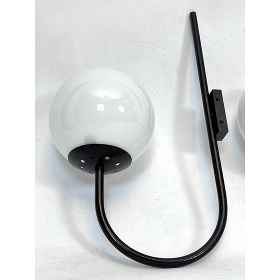 Image 1 of Set van 3 mid-century Italiaanse bol wandlampen, 1960