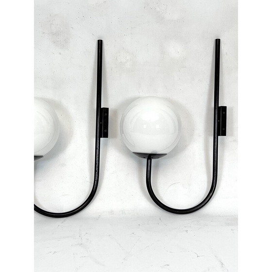 Image 1 of Set van 3 mid-century Italiaanse bol wandlampen, 1960