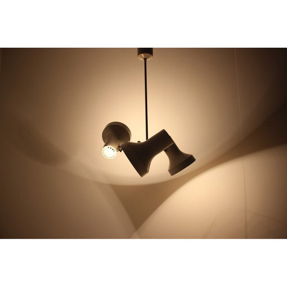 Image 1 of Vintage kroonluchter in metaal en chroom van Napako, Tsjecho-Slowakije 1970