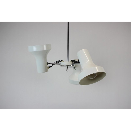 Image 1 of Vintage kroonluchter in metaal en chroom van Napako, Tsjecho-Slowakije 1970