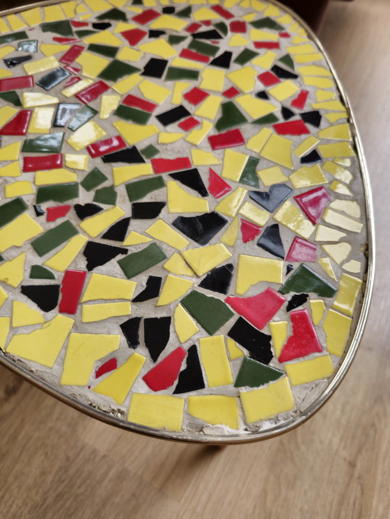 Image 1 of Vintage Mozaïek Bijzettafel 
