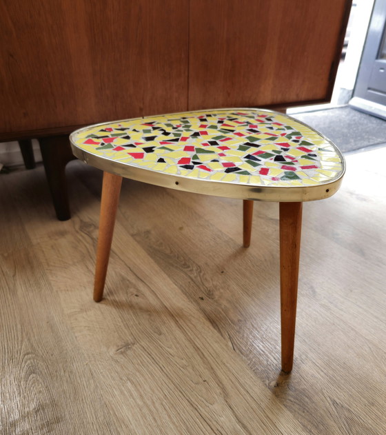 Image 1 of Vintage Mozaïek Bijzettafel 