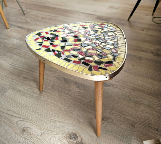 Image 1 of Vintage Mozaïek Bijzettafel 