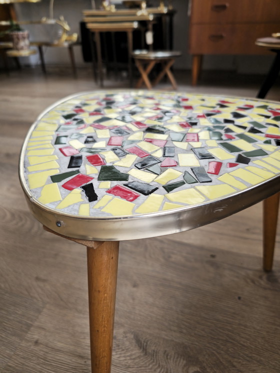 Image 1 of Vintage Mozaïek Bijzettafel 