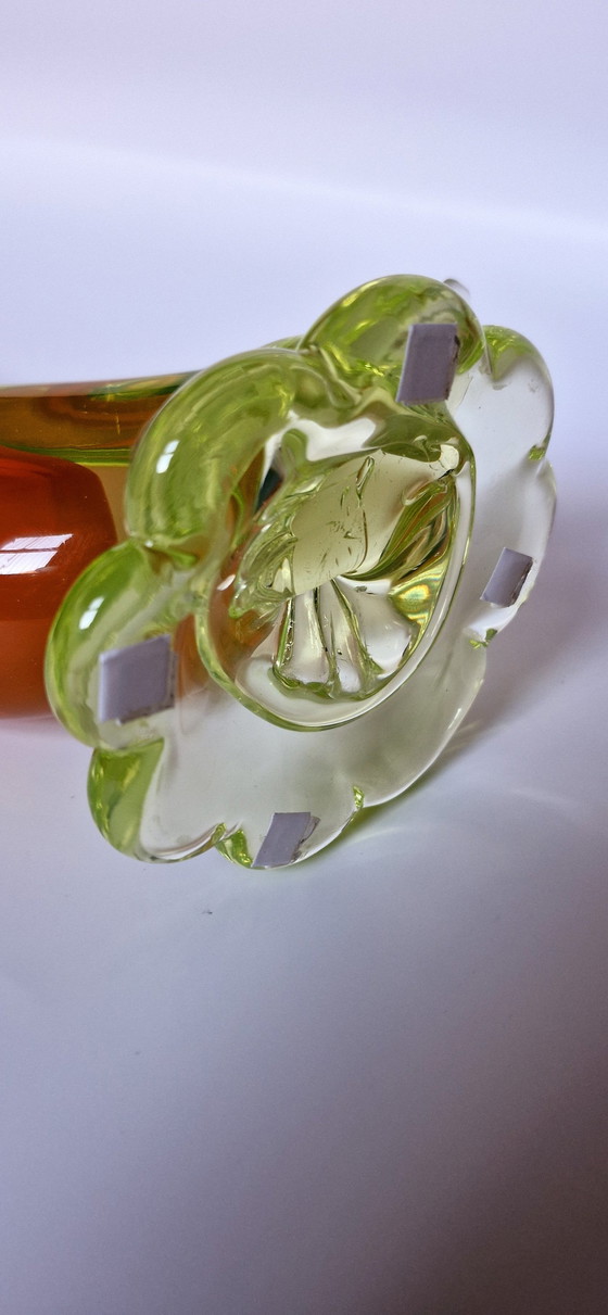 Image 1 of 50'S Antonio Da Ros Murano Glas Grote Sommerso Uranium Vogel