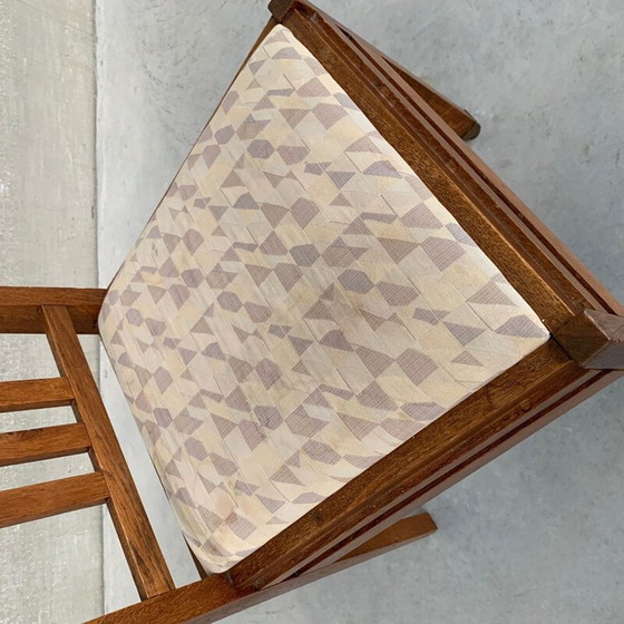 Image 1 of Set van 4 vintage Haagse School Art Deco stoelen door Cornelis Van Der Sluys, Nederland jaren 1930