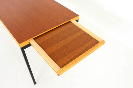 Dieter Waekerlin voor Behr, Mid-Century Teak Uitschuifbare Eettafel / Bureau, Duitsland jaren 50