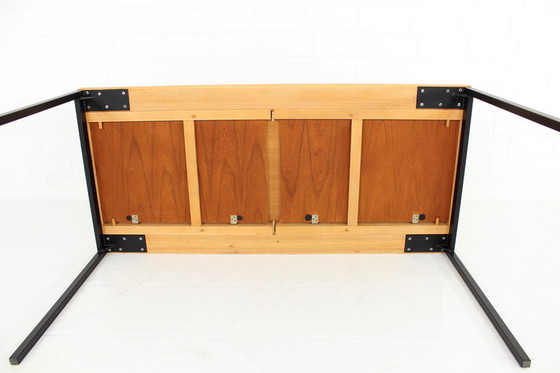 Image 1 of Dieter Waekerlin voor Behr, Mid-Century Teak Uitschuifbare Eettafel / Bureau, Duitsland jaren 50