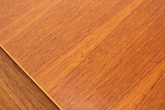 Image 1 of Dieter Waekerlin voor Behr, Mid-Century Teak Uitschuifbare Eettafel / Bureau, Duitsland jaren 50