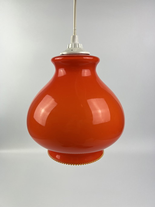 Vintage Opaline lamp 1970 Italië