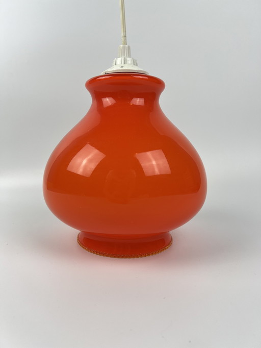 Vintage Opaline lamp 1970 Italië