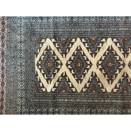 Image 1 of Vintage handgeknoopt wollen tapijt, Pakistan 1970