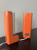 2x Vintage Ell Nanbu Lampen