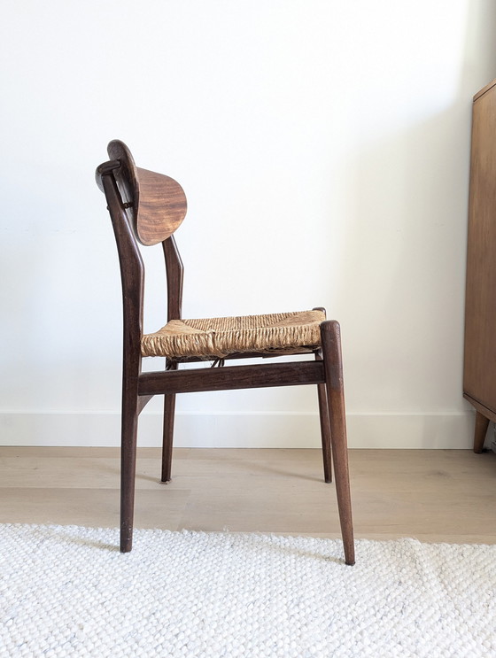 Image 1 of 4X Vintage Pitriet Teak Eetkamerstoelen