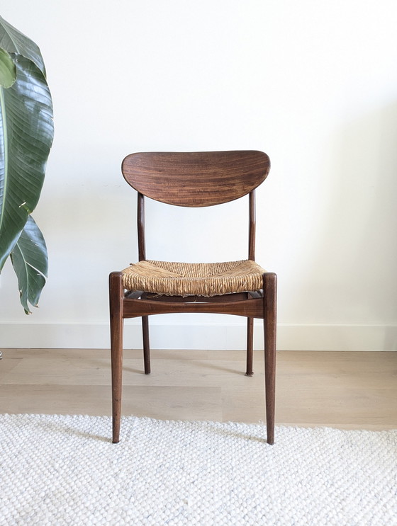 Image 1 of 4X Vintage Pitriet Teak Eetkamerstoelen