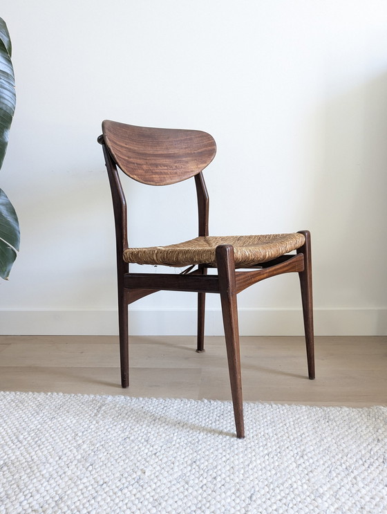 Image 1 of 4X Vintage Pitriet Teak Eetkamerstoelen