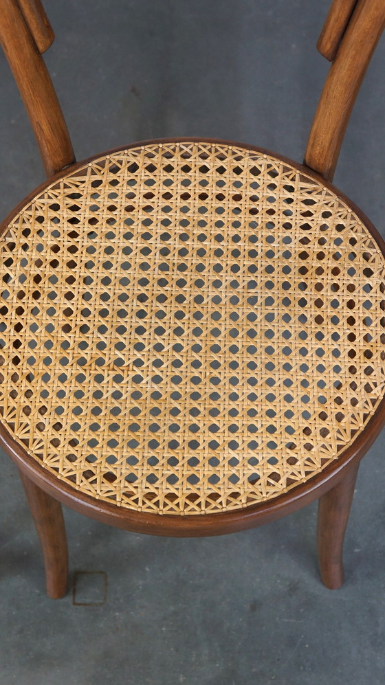 Image 1 of 2 x Vintage lichtbruine bentwood Thonet design bistro stoel