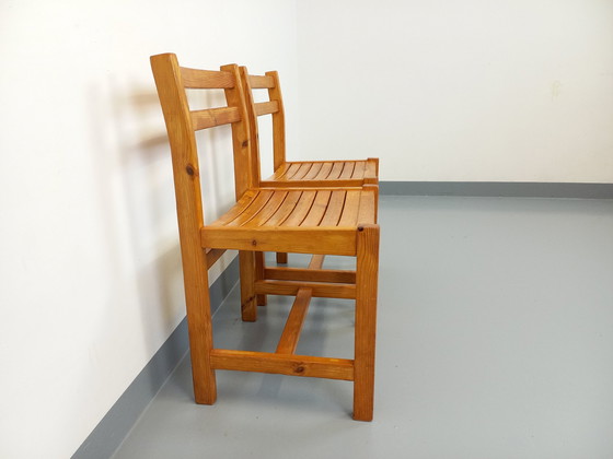 Image 1 of Paar oude grenen stoelen uit de jaren 70