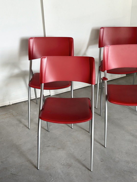 Image 1 of 7x Calligaris Design Eetkamerstoel, Italy