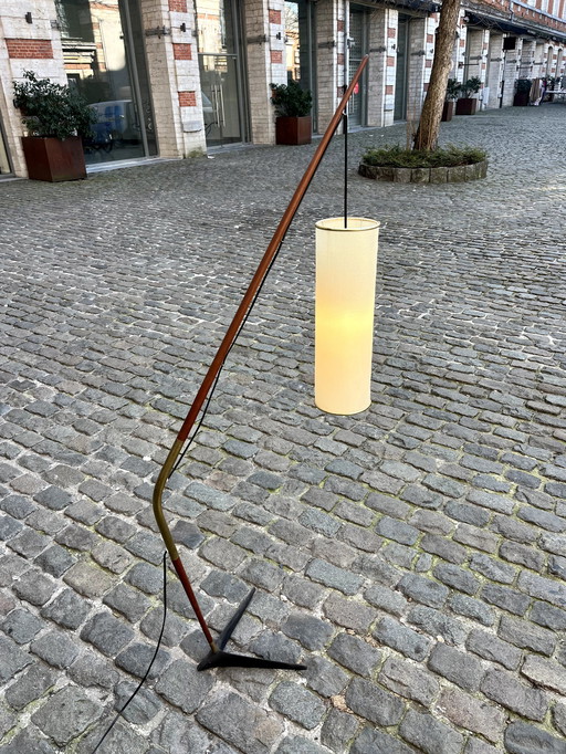 Een staande lamp met hengel, door Svend Aage Holm Sørensen, Denemarken, jaren 1950