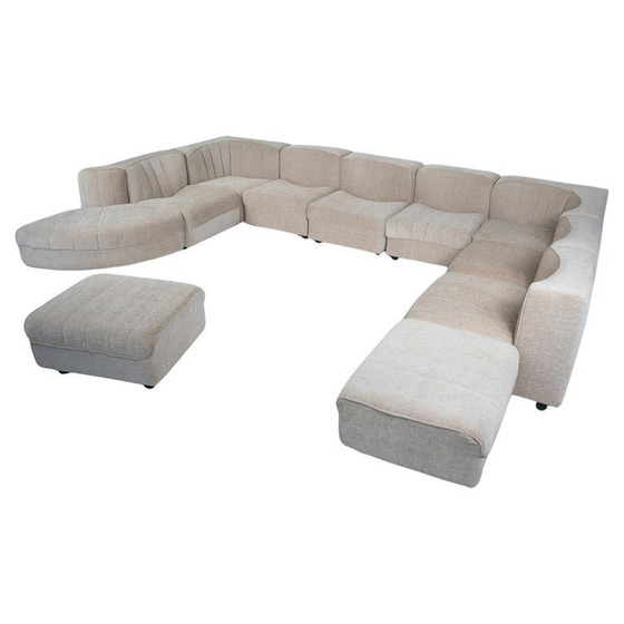 Image 1 of Modulaire bank model '9000' van Tito Agnoli voor Arflex, Italië, 1970S - Nieuwe bekleding