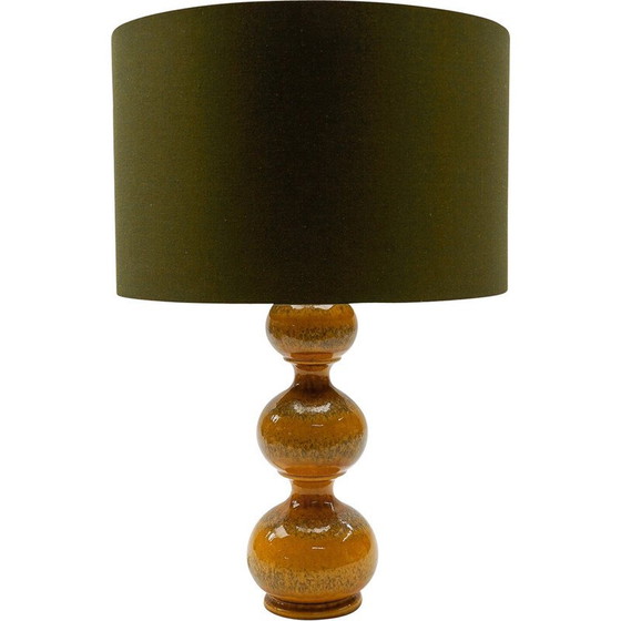 Image 1 of Vintage oranje keramieken tafellamp van Kaiser Leuchten, Duitsland 1960
