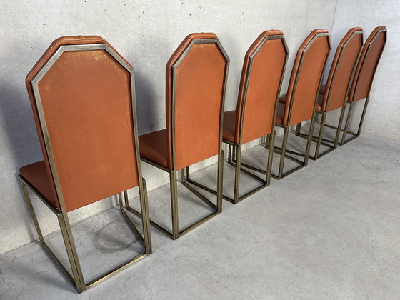 Image 1 of Vintage Design Regency Eettafel + 6 Stoelen - Belgochrom