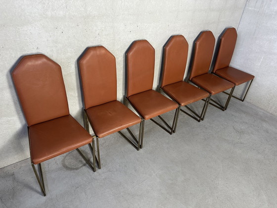 Image 1 of Vintage Design Regency Eettafel + 6 Stoelen - Belgochrom