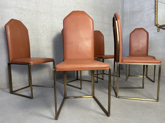 Image 1 of Vintage Design Regency Eettafel + 6 Stoelen - Belgochrom