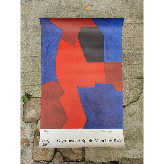 Image 1 of Originele vintage poster van de Olympische Spelen in München door Serge Poliakoff, 1972