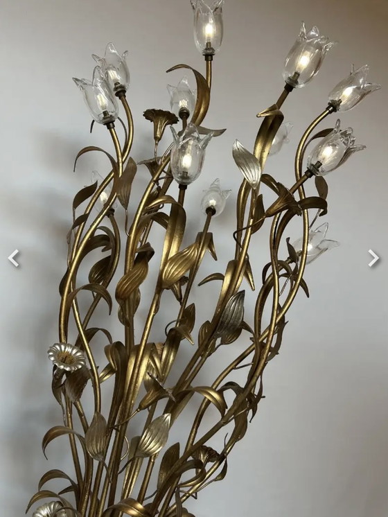 Image 1 of Vloerlamp L’originale SRL Italia Murano kelken vergeuld