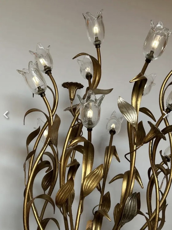 Image 1 of Vloerlamp L’originale SRL Italia Murano kelken vergeuld